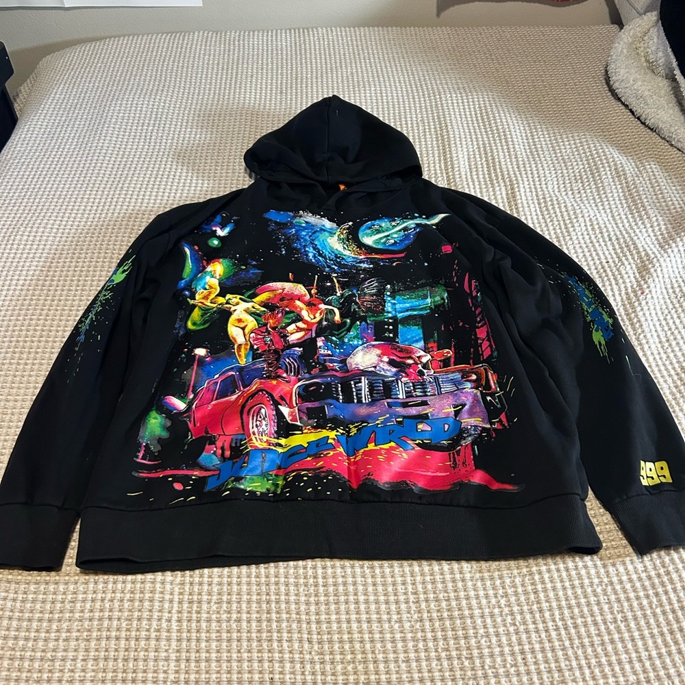 VLONE Black Multicolor Graphic Hoodie juice wrld 999